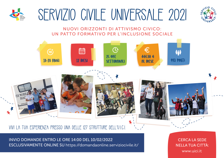 Locandina orizzontale servizio civile
